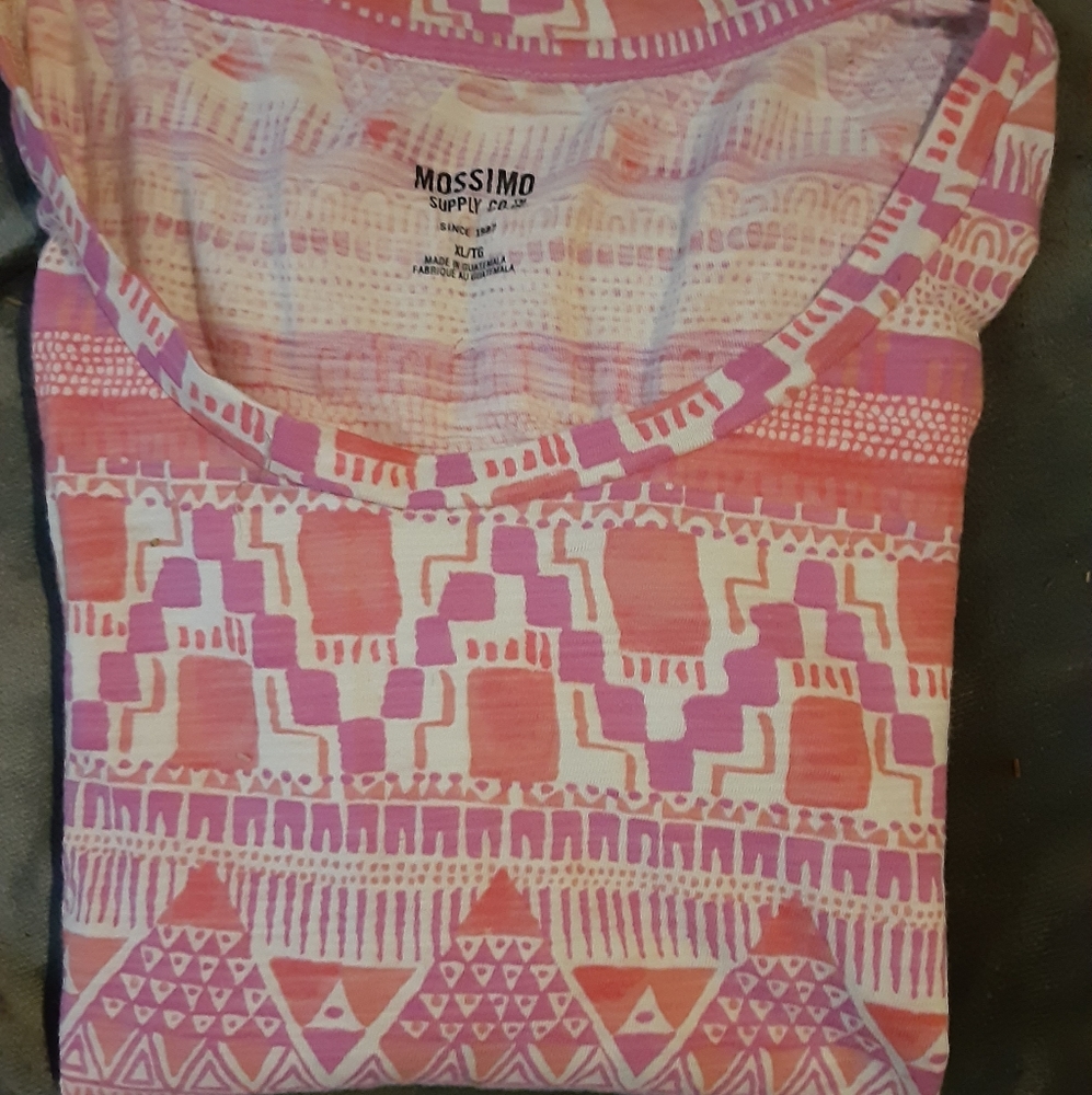 Mossimo Womens Xl Short Sleeve Print Shirt